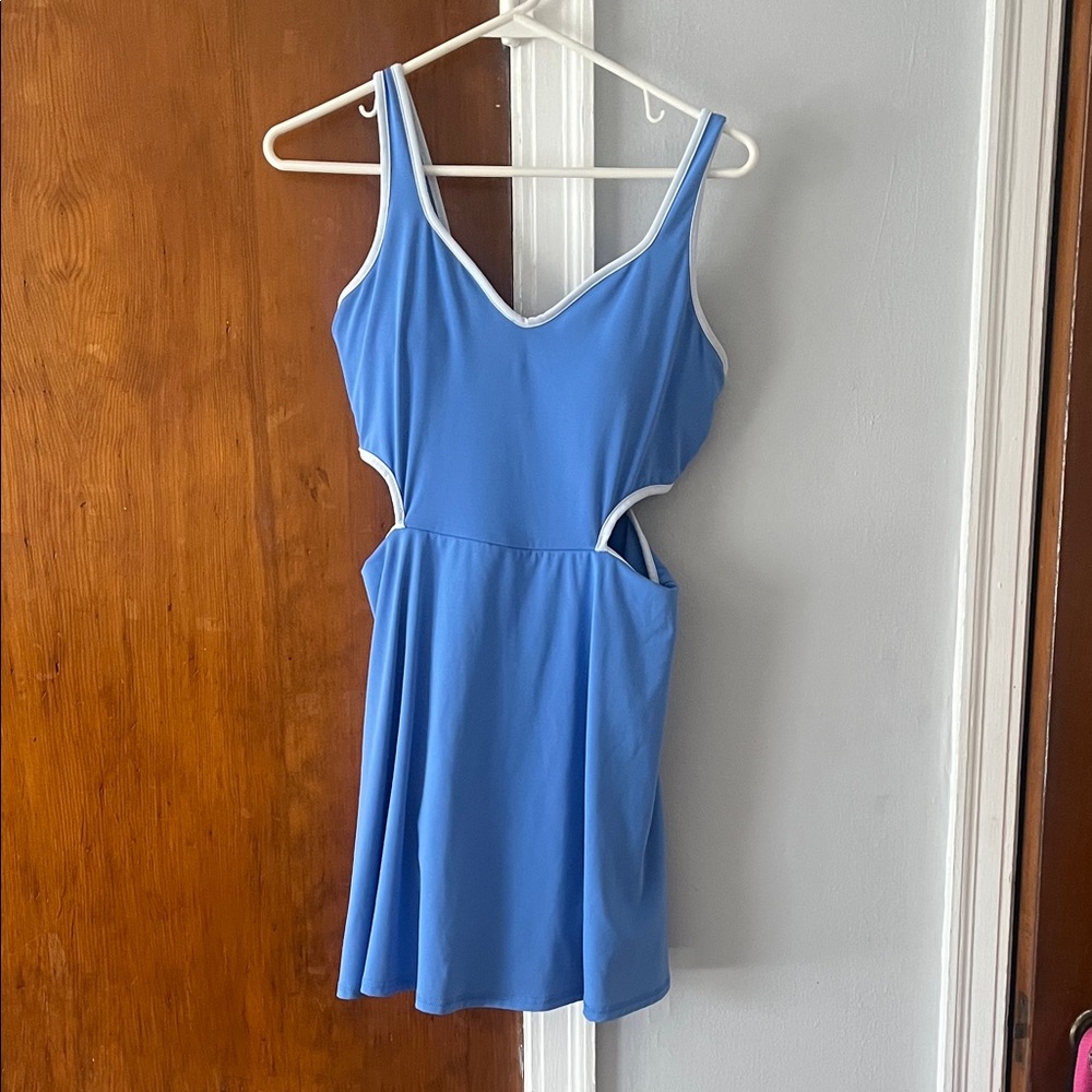 Old Navy Light Blue Mini Dress with White Trim